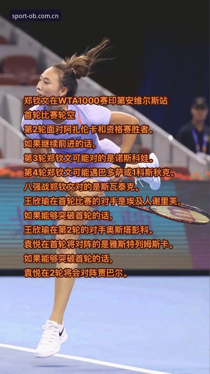 欧宝体育兼容性 2026法网女单抽签深度分析:郑钦文保分压力与王欣瑜突围路径全解析